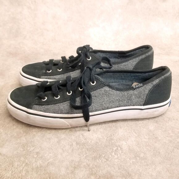 Keds Womens Double Up WF53504 Size 8 Black Gray Lace Up Casual Sneaker - Picture 4 of 11